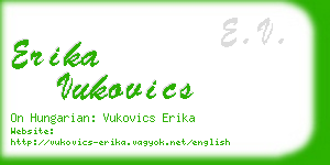 erika vukovics business card